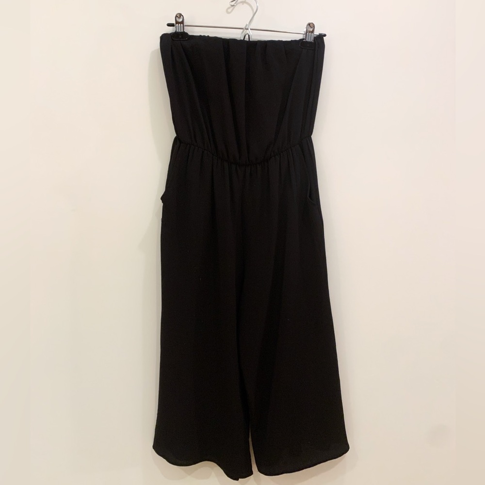 Black Strapless Jumpsuit